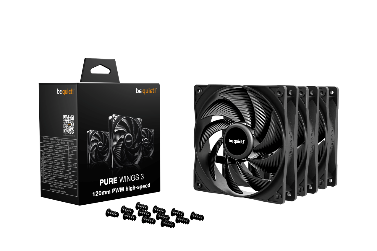 BEQUIET FAN PURE WINGS 3 120MM PWM HIGH SPEED TRIPLE-PACK BL140 BEQUIET