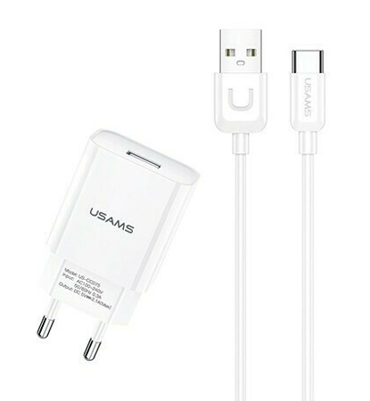USAMS φορτιστής τοίχου T21OCTC01 με καλώδιο USB-C USAMS φορτιστής τοίχου T21OCTC01 με καλώδιο USB-C