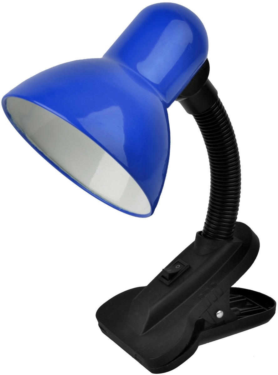 Avide Basic Φωτιστικό Γραφείου Κλιπ Μπλε Max 60W Avide
