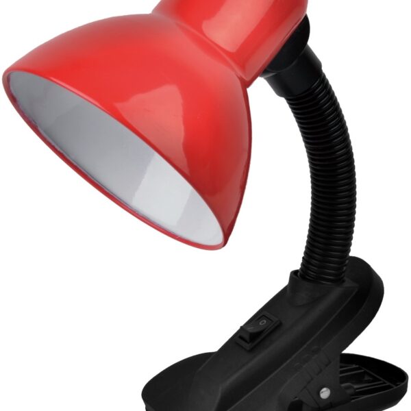Avide Basic Φωτιστικό Γραφείου Κλιπ Κόκκινο Max 60W Avide