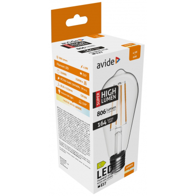 Avide LED Filament ST58 4.9W E27 NW 4000K SHL Avide