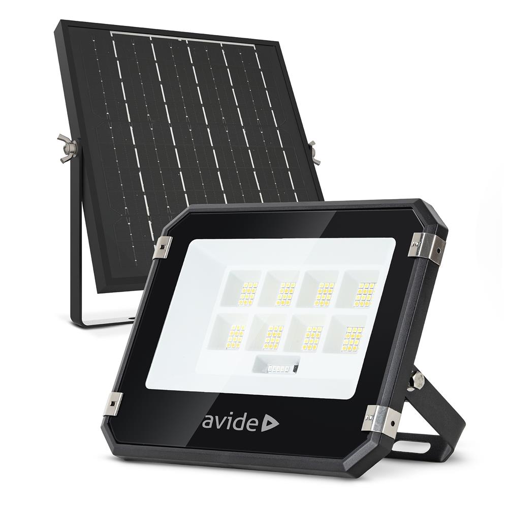 Avide Ηλιακός Προβολέας LED 50W CCT με Ξεχωριστό Ηλιακό Πάνελ και Τηλεχειριστήριο Avide
