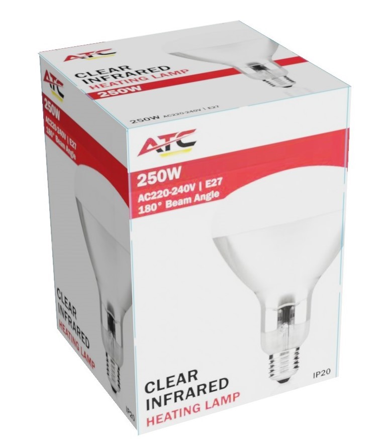ATC Λάμπα Υπερύθρων 250W IP20 Διάφανο Atc