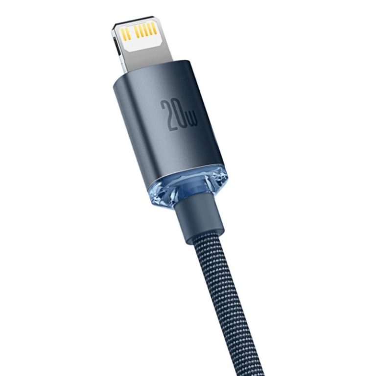 Baseus Crystal Shine Braided USB-C to Lightning Cable 20W Μαύρο 1.2m (CAJY000201)