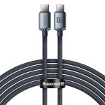 Baseus Crystal Shine Series USB 2.0 Cable USB-C male - USB-C 100W Μαύρο 2m CAJY000701 - Baseus