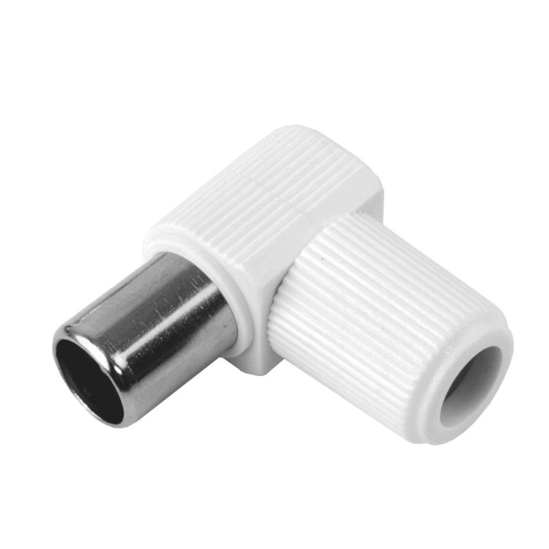 Γωνιακό Φις RF Αρσενικό 9.5mm Λευκό Oem