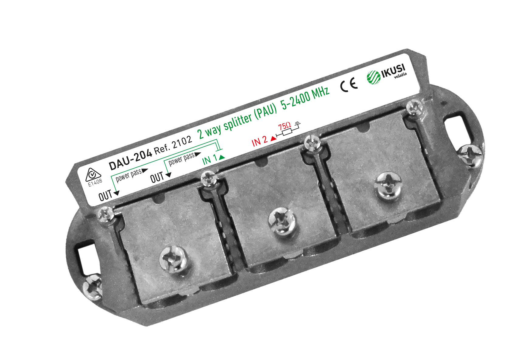Ikusi Διακλαδωτής DAU-204+PUA 2 Εξόδων Ikusi