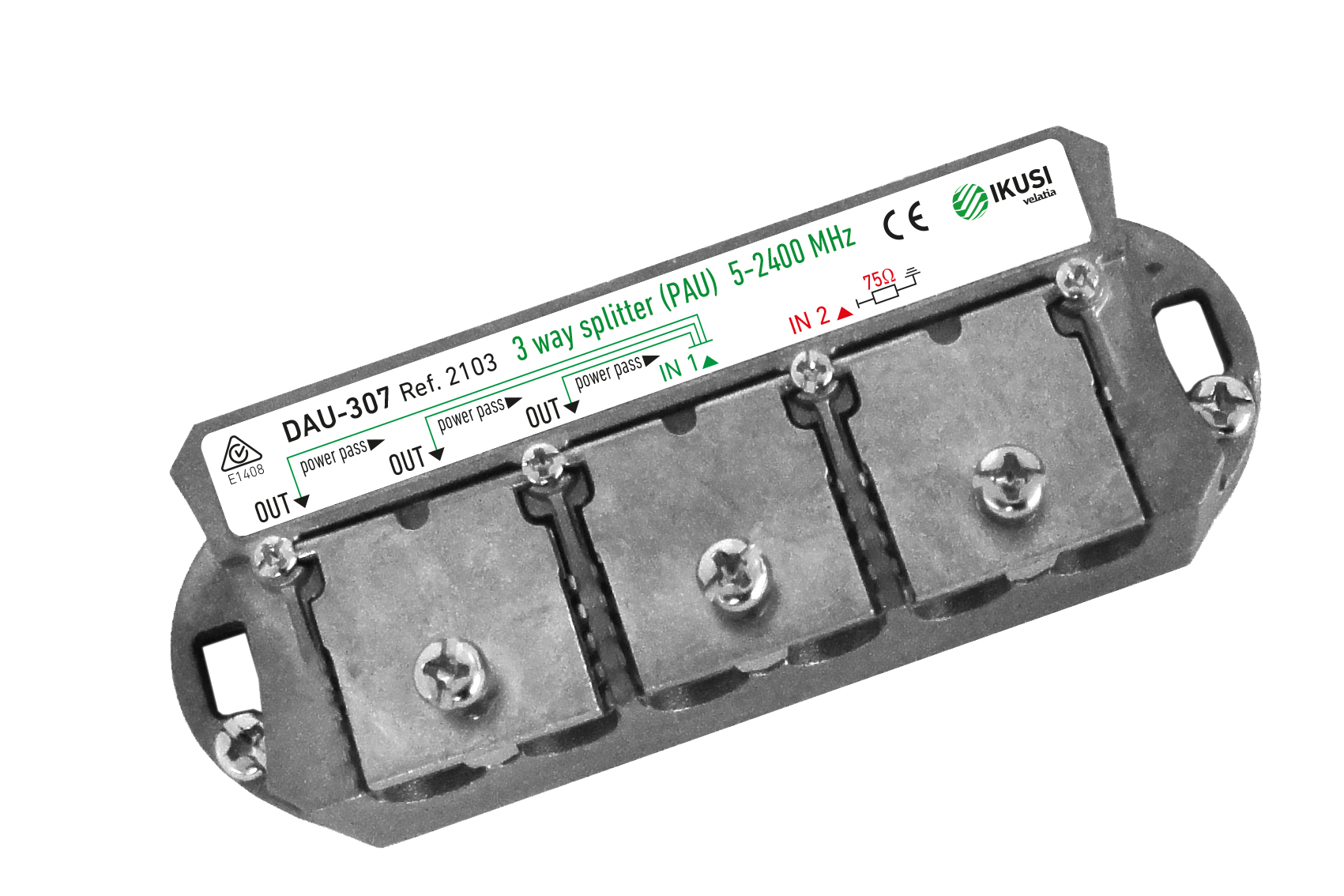Ikusi Διακλαδωτής DAU-307+PUA 3 Εξόδων Ikusi