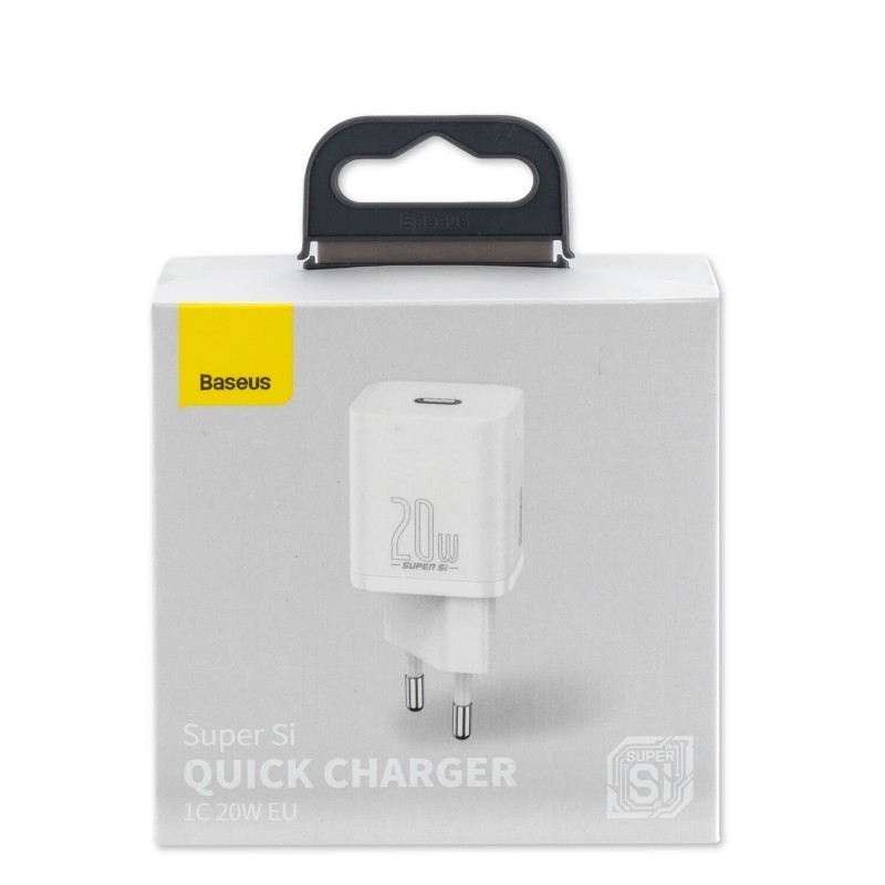 Baseus Φορτιστής Χωρίς Καλώδιο με Θύρα USB-C 20W Power Delivery Λευκός (Super Si)