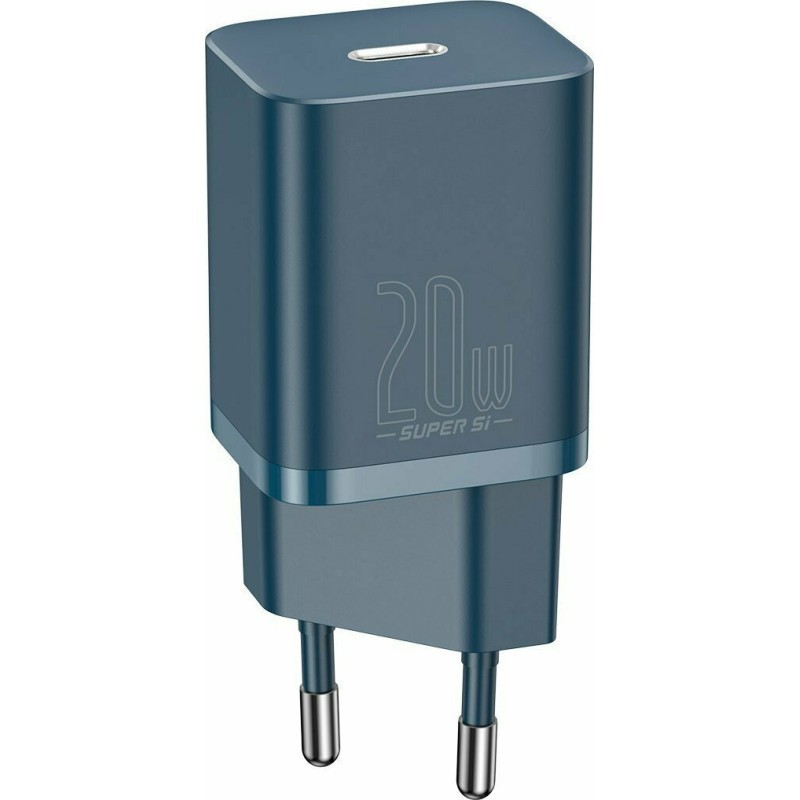 Baseus Φορτιστής Χωρίς Καλώδιο με Θύρα USB-C 20W Power Delivery Μπλε (Super Si) - Baseus