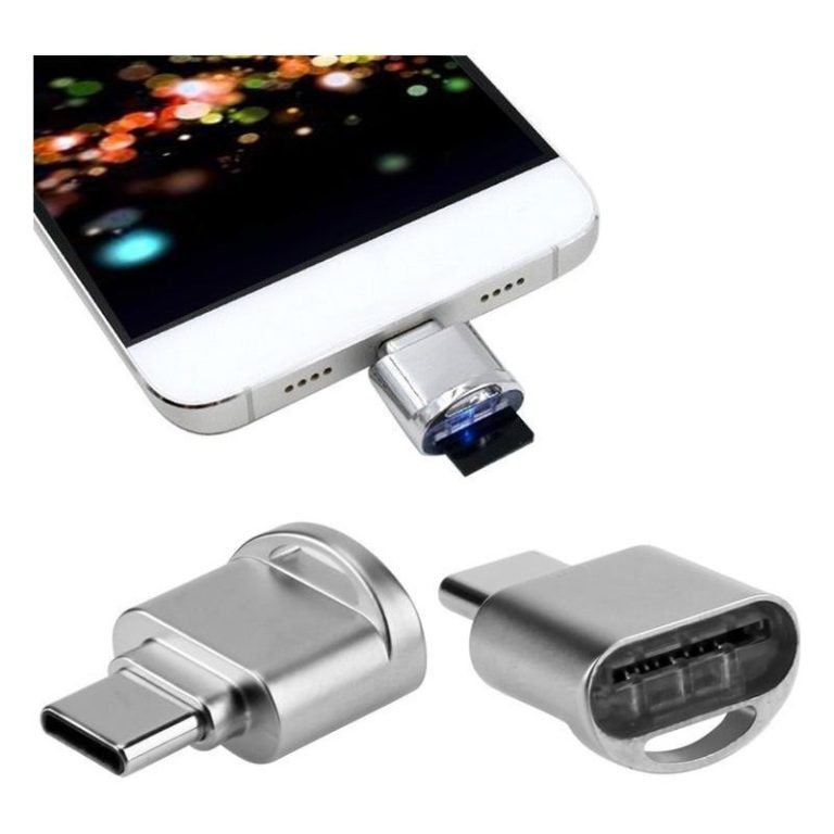 Goobay USB type-C mini card reader OTG Type-C για microSD Ασημί