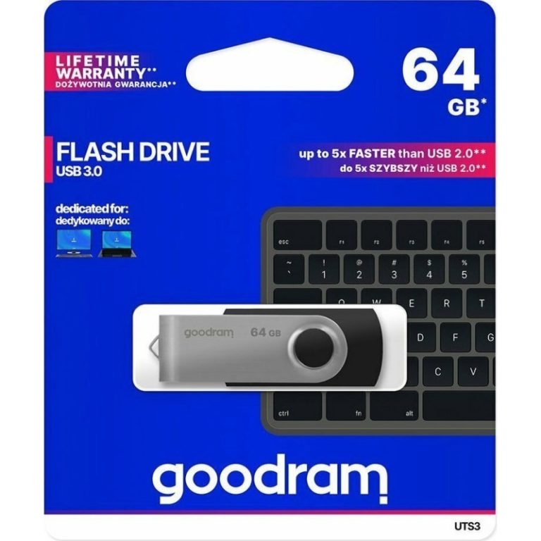 GoodRAM UTS3 64GB USB 3.0 Stick - Μαύρο