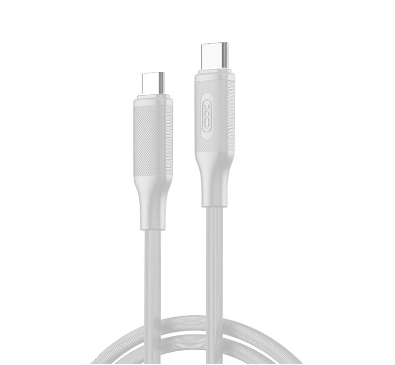 XO NB-Q265B PD 60W Type-C σε Type-C Μινιμαλιστικό Καλώδιο (Λευκό) XO