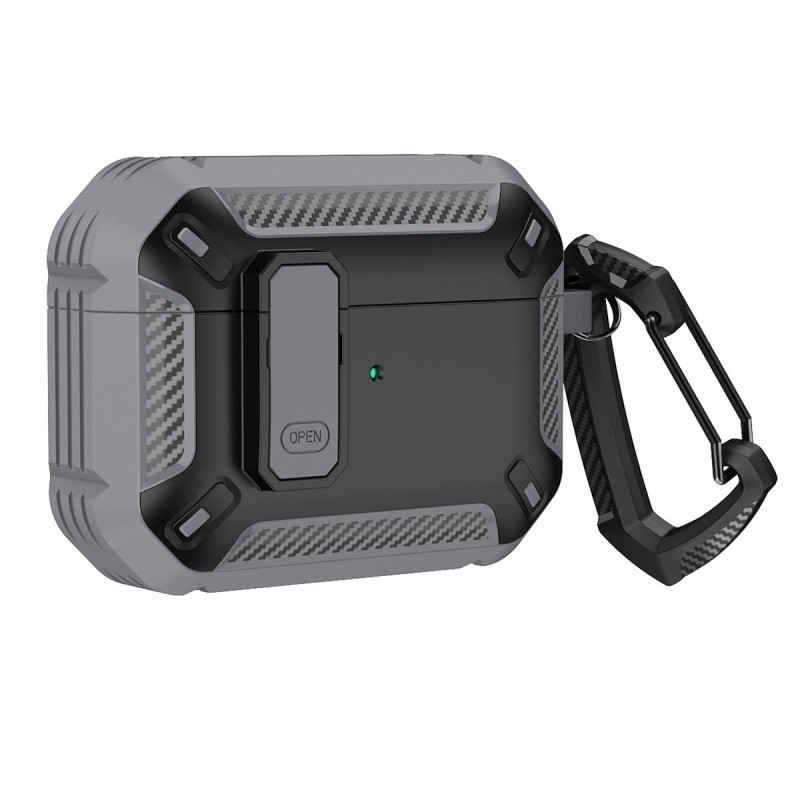 Hurtel Case Θήκη με Γάντζο σε Γκρι χρώμα για Apple AirPods 4 - HURTEL