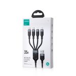 Joyroom S-A18 Braided USB to Lightning / Type-C / micro USB Cable 5A Μαύρο 1.2m