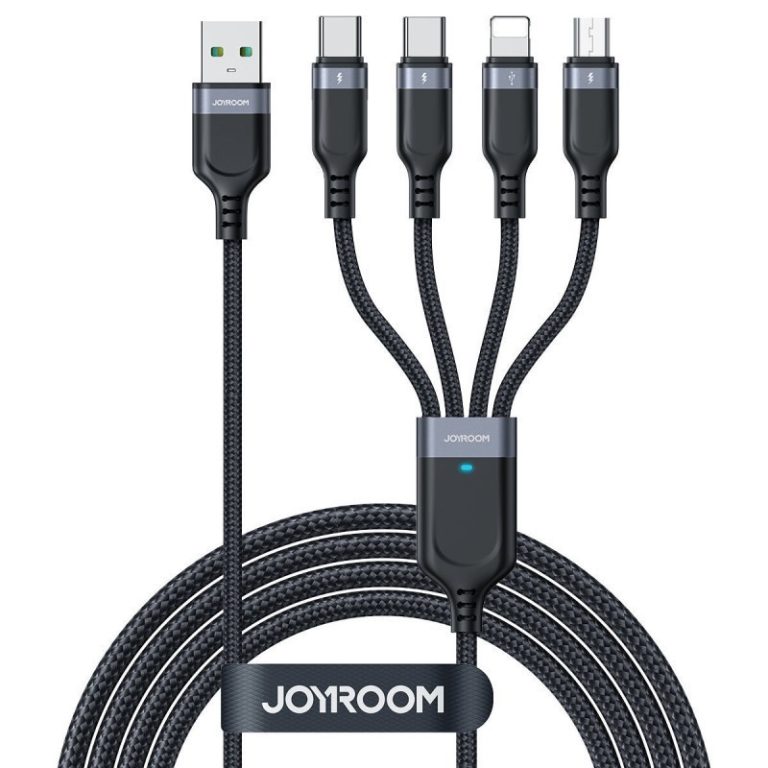 Joyroom S-A18 Braided USB to Lightning / Type-C / micro USB Cable 5A Μαύρο 1.2m - Joyroom
