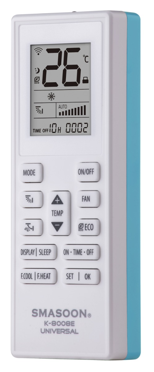 SMASOON K-8008E Universal Τηλεχειριστήριο Κλιματισμού Μπλε Oem