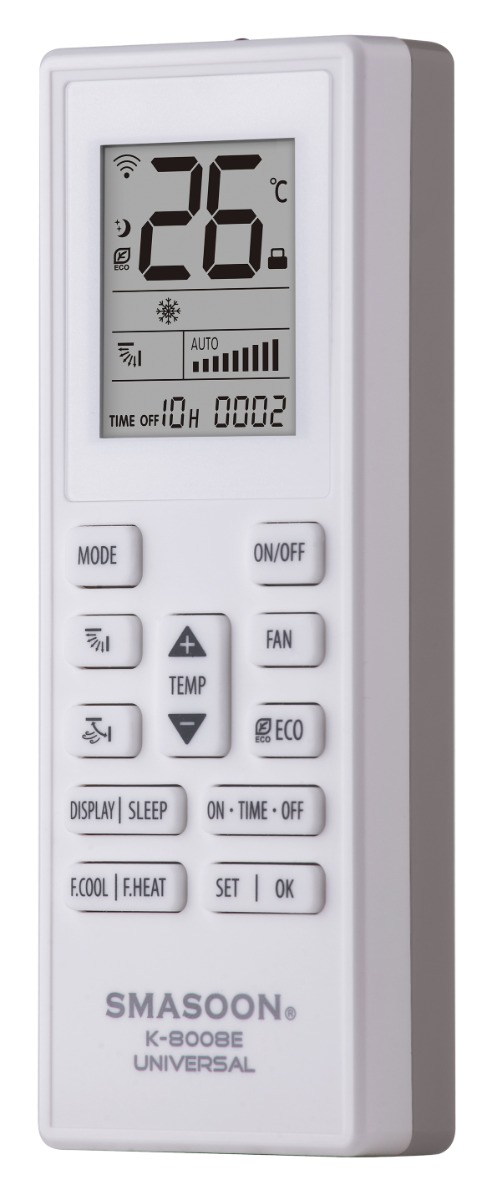 SMASOON K-8008E Universal Τηλεχειριστήριο Κλιματισμού Γκρι Oem