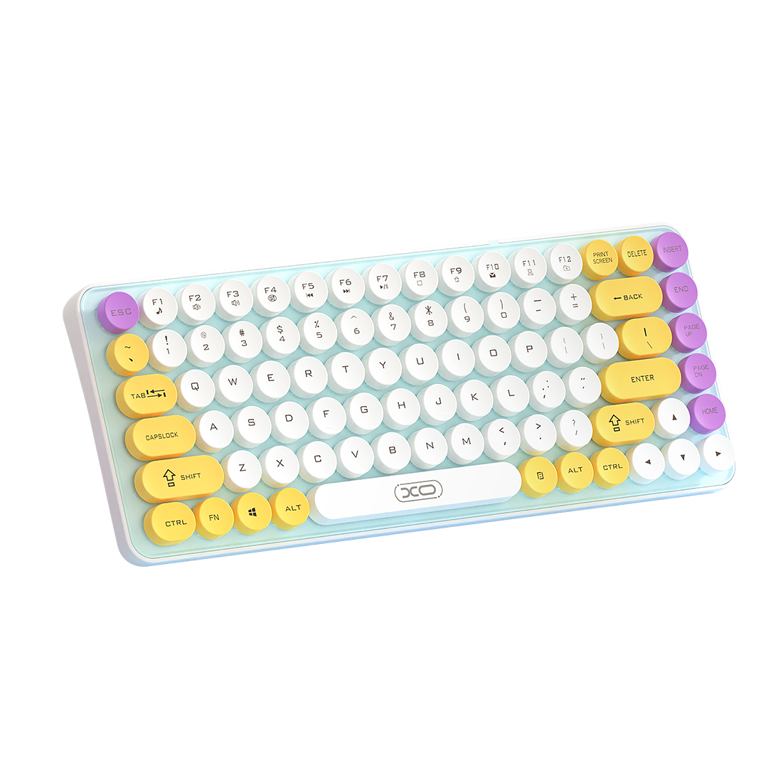 XO KB-12 Ασύρματο Πληκτρολόγιο Bluetooth Tri-Colour Πράσινο XO
