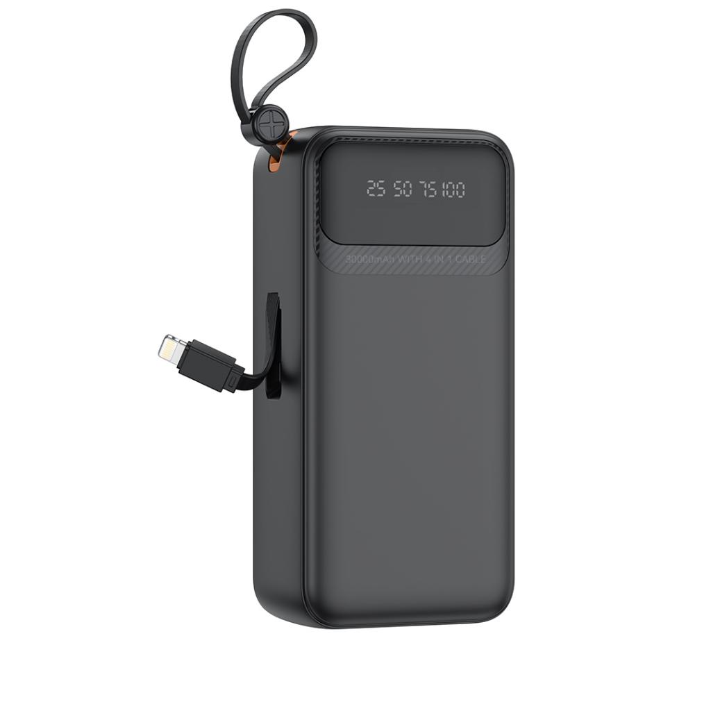 XO PR280 Powerbank με Καλώδια USB-A Type-C Micro & Lightning 30.000 mAh XO