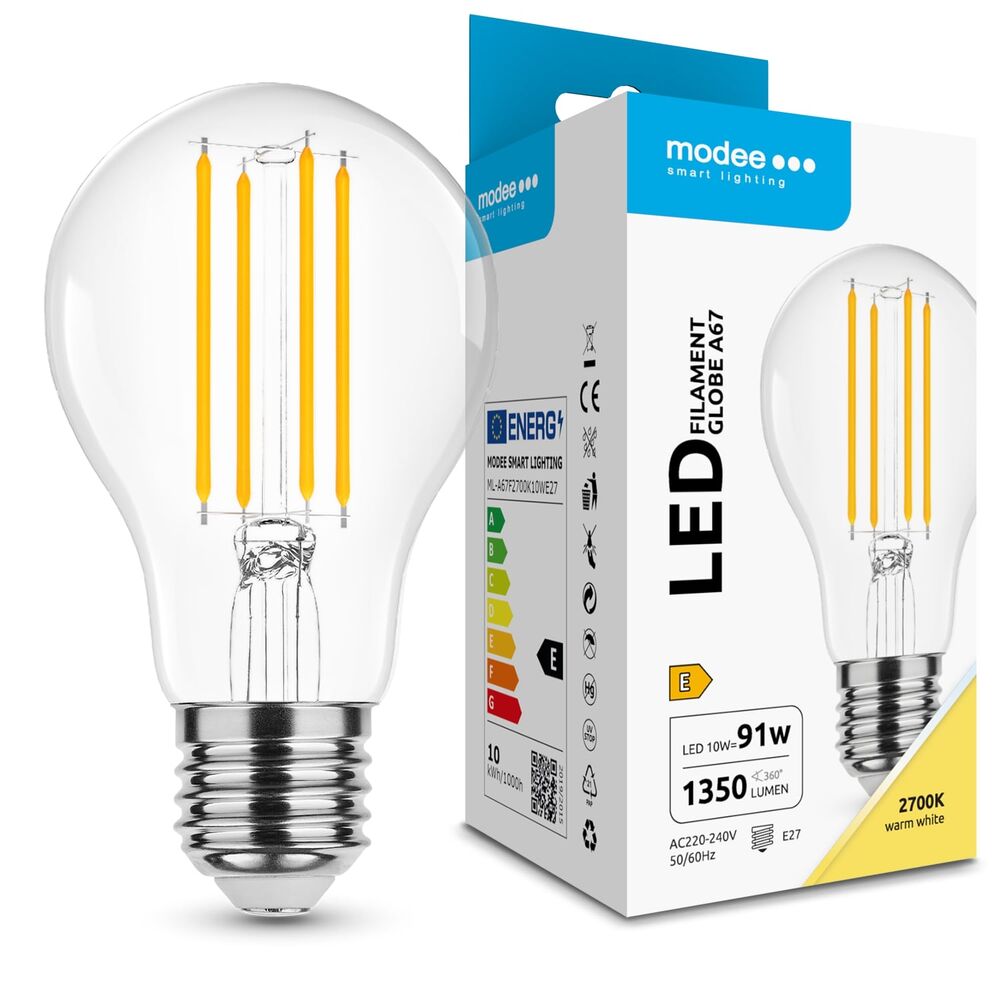 Modee LED Λάμπα Filament Globe A67 10W E27 2700K 1350lm ERP Modee Lighting