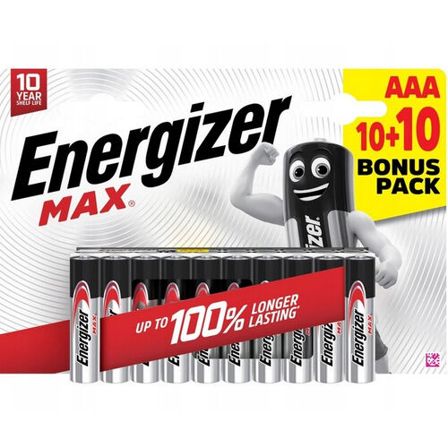 Energizer Max Αλκαλικές Μπαταρίες AAA B20 Energizer