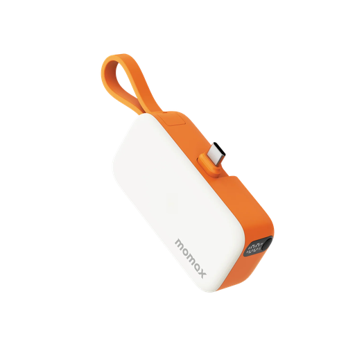 1-Power Mini 3-in-1 Power Bank 5000mAh USB-C Orange Momax