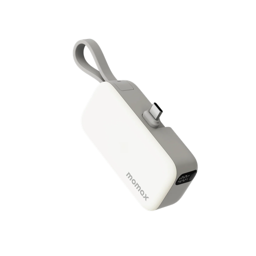 1-Power Mini 3-in-1 Power Bank 5000mAh USB-C White Momax