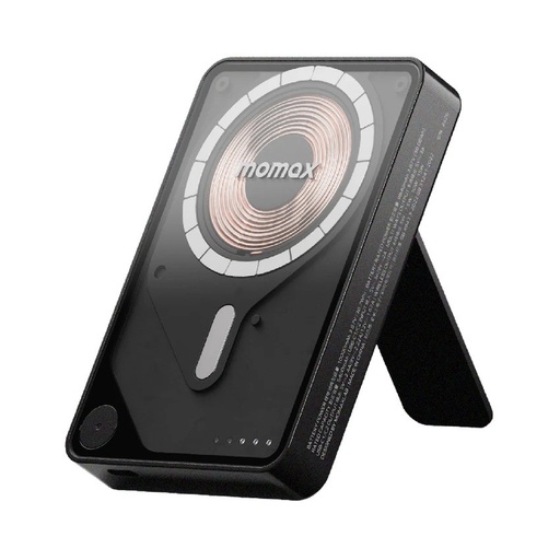 1-Power X Pro+ Magnetic Wireless Power Bank 10000mAh With Built-In USB-C Cable Black Momax