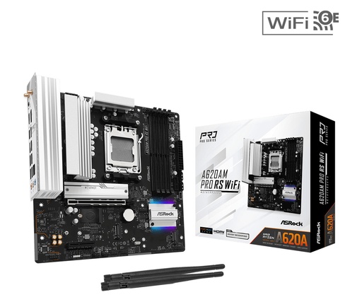 ASRock A620AM Pro RS WiFi Motherboard Micro ATX με AMD AM5 Socket Asrock