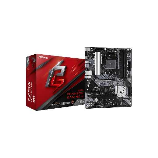 ASRock B550 Phantom Gaming 4 ATX Motherboard with AMD AM4 Socket Asrock