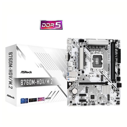 ASRock B760M-HDV/M.2 DDR5 Motherboard Micro ATX με Intel 1700 Socket Asrock