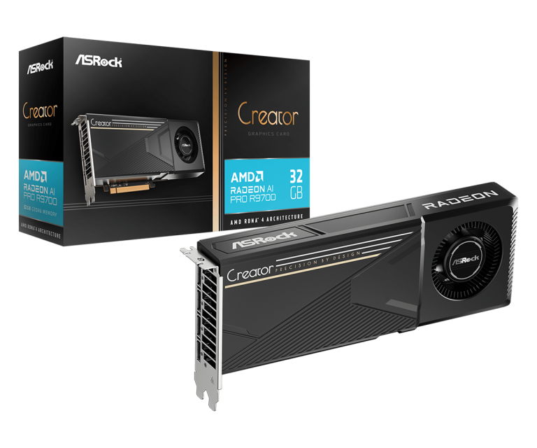 ASRock Radeon AI Pro R9700 32GB GDDR6 Creator Asrock