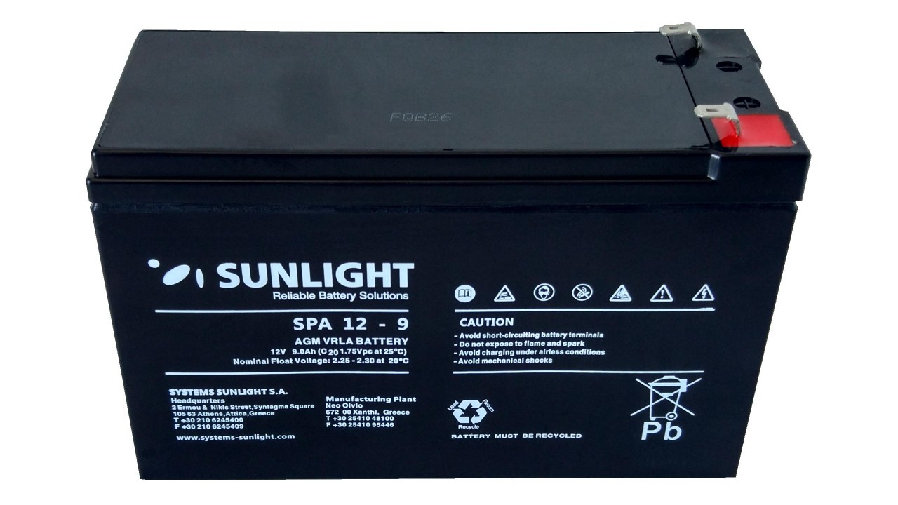 BATTERY VRLA RECHARGABLE HRD-SLA 12V-9AH FOR UPS NEW - Repairland