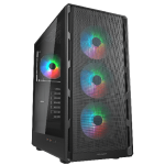 Cougar Airface Pure RGB Mid Tower Κουτί Υπολογιστή με Tempered Glass και 4x120mm RGB Fans Μαύρο Cougar