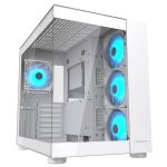 Cougar FV150 RGB Mid Tower Κουτί Υπολογιστή με Tempered Glass και 4x120mm ARGB Fans Λευκό Cougar