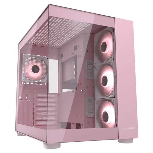 Cougar FV150 RGB Mid Tower Κουτί Υπολογιστή με Tempered Glass και 4x120mm ARGB Fans Ροζ Cougar