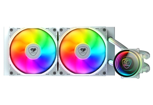 Cougar Poseidon Elite ARGB 240 Υδρόψυξη Επεξεργαστή 240mm με 2x120mm PWM ARGB Fans Λευκή Cougar