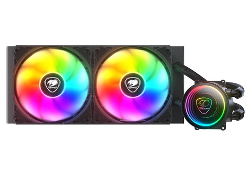 Cougar Poseidon Elite ARGB 240 Υδρόψυξη Επεξεργαστή 240mm με 2x120mm PWM ARGB Fans Μαύρη Cougar