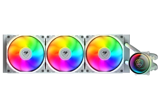 Cougar Poseidon Elite ARGB 360 Υδρόψυξη Επεξεργαστή 360mm με 3x120mm PWM ARGB Fans Λευκή Cougar