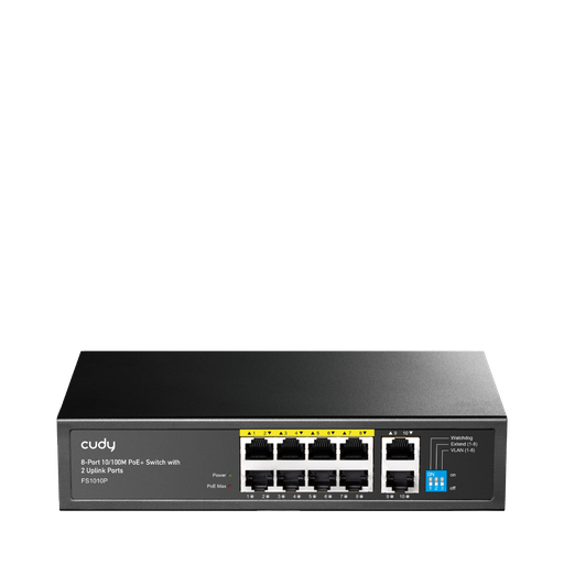 Cudy FS1010P v3 – Unmanaged PoE+ Switch με 8x PoE θύρες και 2 uplink Cudy