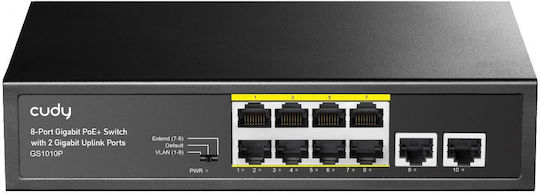 Cudy GS1010P – Unmanaged PoE+ Gigabit Switch με 8x PoE θύρες και 2 uplink Cudy