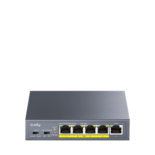 Cudy GS105P – Unmanaged PoE+ Gigabit Switch με 4 PoE θύρες και 1 uplink Cudy