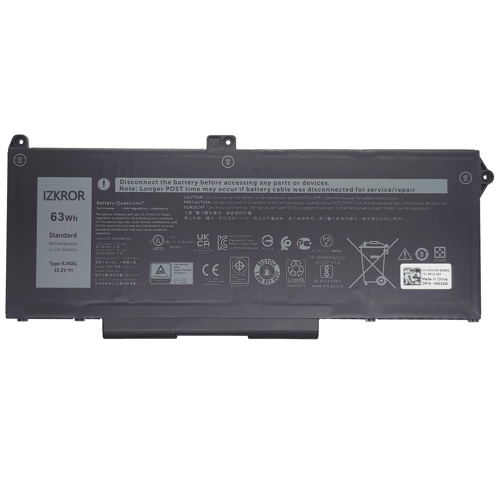 DELL LATITUDE 5420 5520 BATTERY GA - RJ40G - Repairland