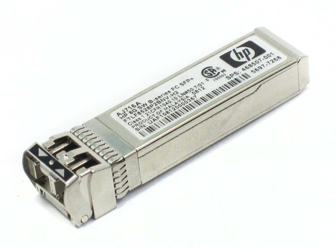 HP 8Gb SW B-SERIES FC SFP+ TRANCIEVER AJ716A 468507-001 - Repairland