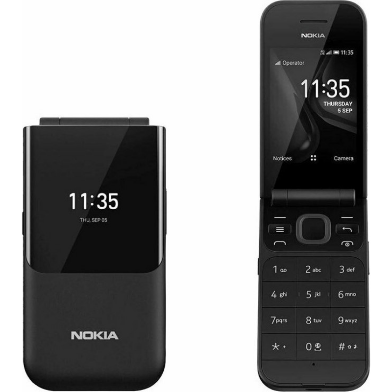 Nokia 2720 Flip Dual SIM Κινητό με Κουμπιά Ocean Black - Nokia