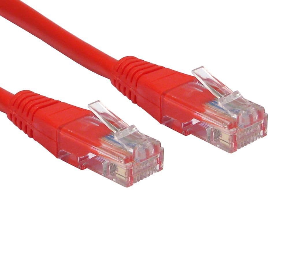 PATCH CORD UTP CABLE 2M CAT5E RED NEW - Repairland