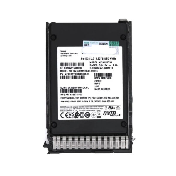SSD SRV 1.92TB HP NVMe 2.5" - P20735-001 - Repairland