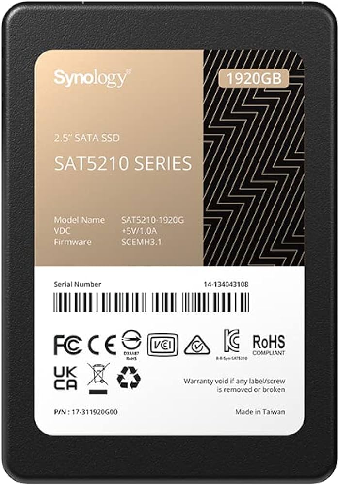 Synology SAT5210-1920G SSD 1920GB 2.5'' SATA III Synology