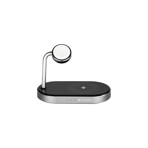 Verbatim Aluminium 3-in-1 Qi MFi Wireless + Apple Watch + QC 3.0 Charger Verbatim